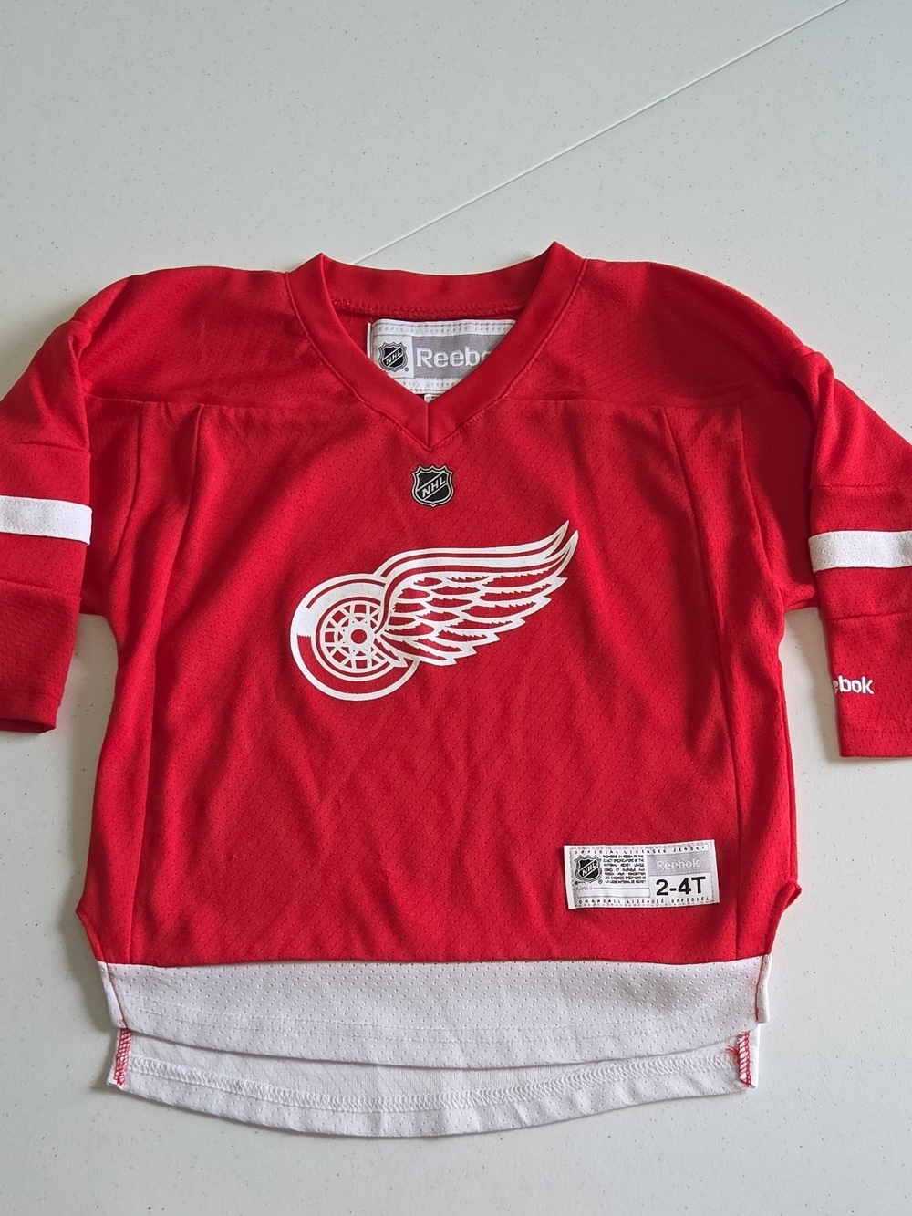 Reebok Kids' Toddler Detroit Red Wings Hockey Jersey Red & White 2-4 T